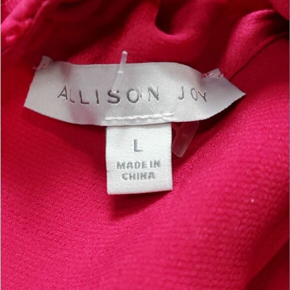 Allison Joy Raspberry Pink Satin Pull-Over Blouse - Picture 6 of 6